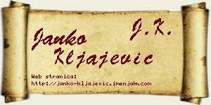 Janko Kljajević vizit kartica